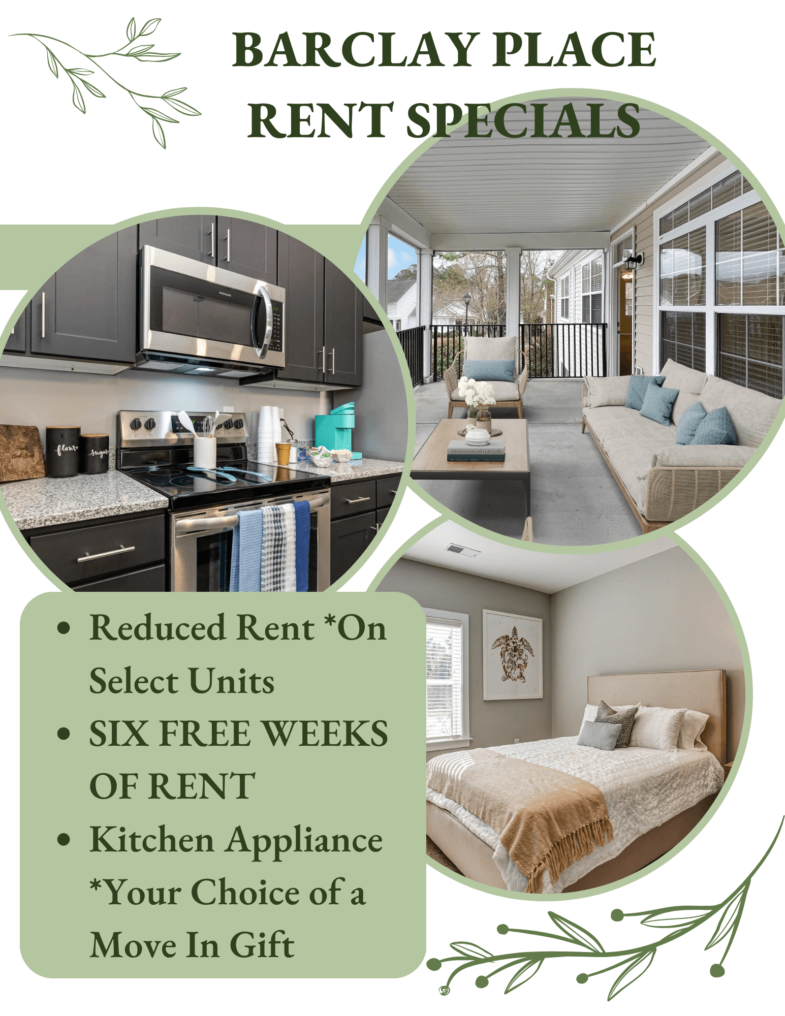 Barclay Place Rent Specials!